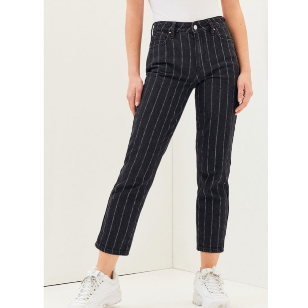 Striped Mom Jeans